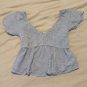 Hollister Blue Striped Top